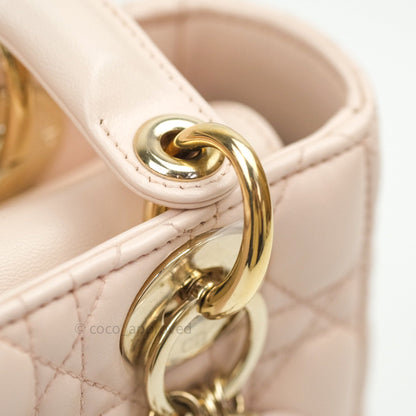 Christian Dior Lambskin My ABCDior Lady Dior Pink Gold Hardware