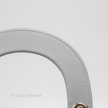 Christian Dior Cannage Mini Lady Dior Grey Gold Hardware