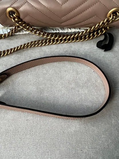 Gucci GG Dusty Pink Marmont Small Shoulder Bag (RRP £1800)