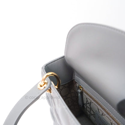 Christian Dior Lambskin My ABCDior Lady Dior Grey Gold Hardware