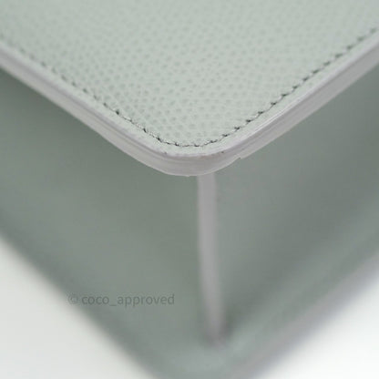 Christian Dior Grained Calfskin Montaigne Flap 30 Ultramatte Gray