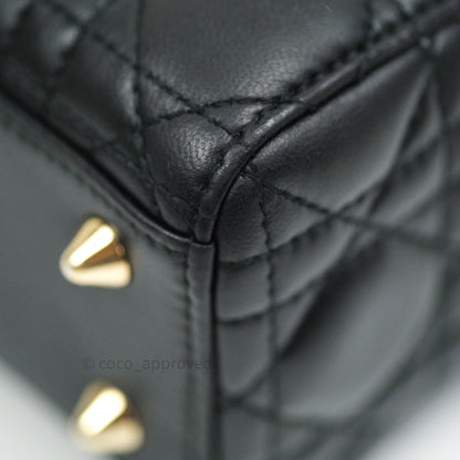 Christian Dior Lambskin My ABCDior Lady Dior Black Gold Hardware