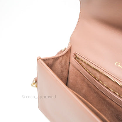 Christian Dior Lambskin Medium Diorama Beige Gold Hardware