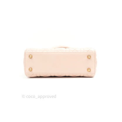 Christian Dior Lambskin My ABCDior Lady Dior Pink Gold Hardware