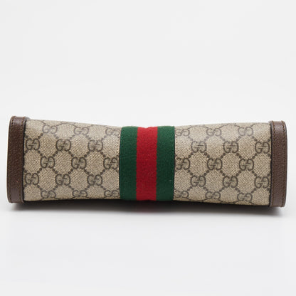 Gucci Beige/Brown GG Supreme Canvas  Ophidia Shoulder Bag