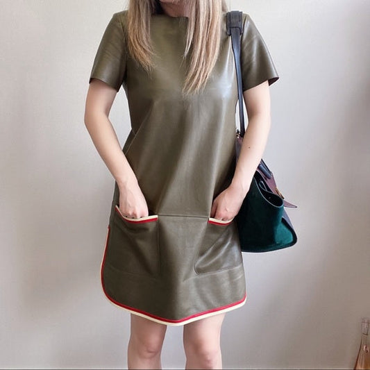 CELINE lambskin leather dress