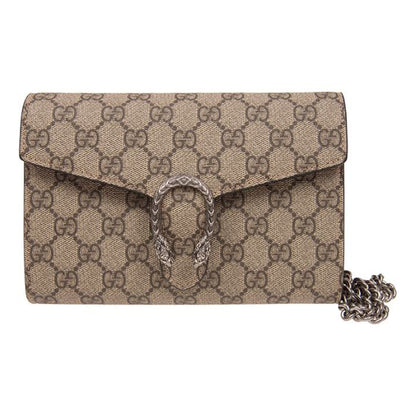(WMNS) GUCCI Dionysus Tiger Head Logo Canvas Chain Shoulder Messenger Bag Mini Red Classic 401231-KHNSN-8698