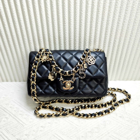 Chanel CF Black Quilted Leather Bag xxcm