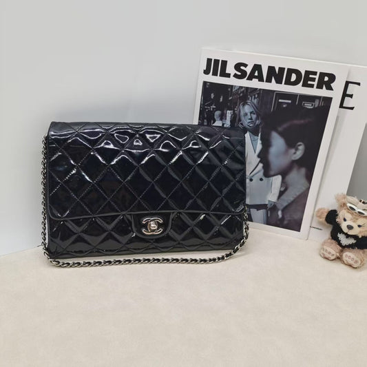 Chanel CF Black Quilted Leather Shoulder Bag