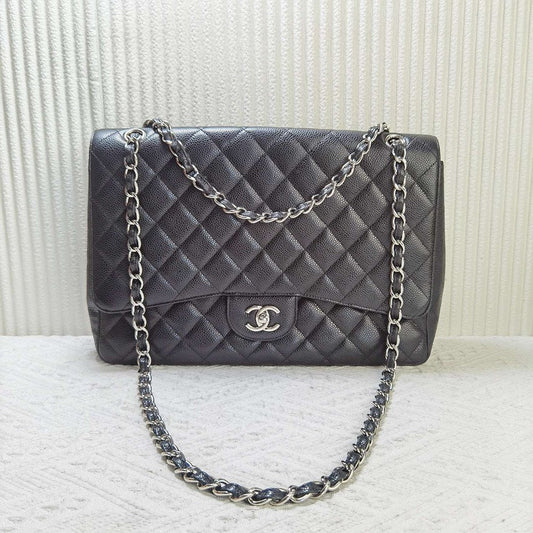 Chanel CF Bag Maxi XR Black Quilted Leather Shoulder Bag