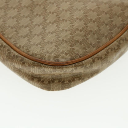 Celine Macadam Canvas Shoulder Bag PVC Leather Beige  35355