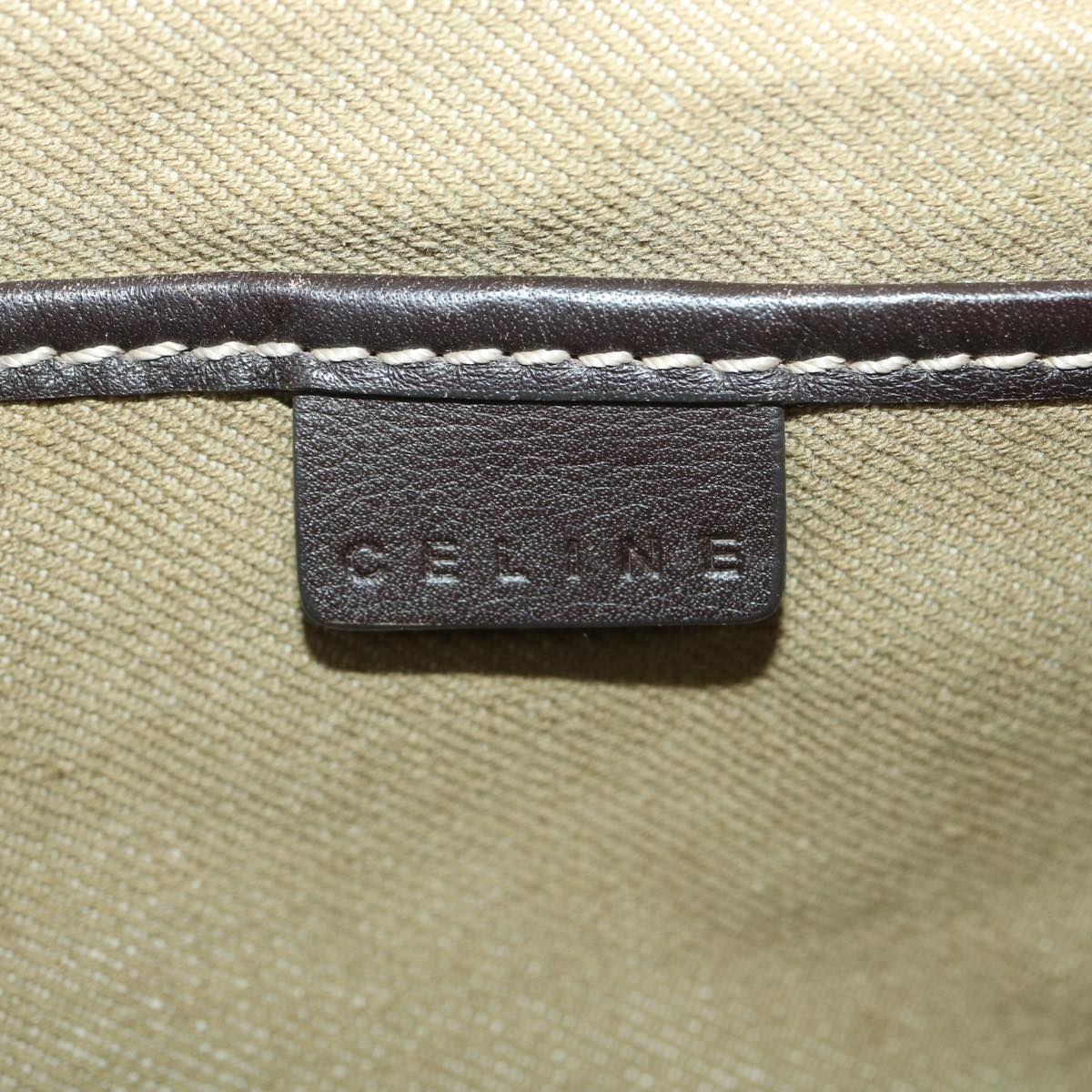 Celine Paris Macadam Canvas Hand Bag Brown  ti813
