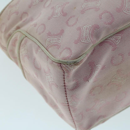 Celine C Macadam Canvas Hand Bag Leather Pink  yb138