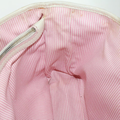 Celine C Macadam Canvas Hand Bag Leather Pink  yb138